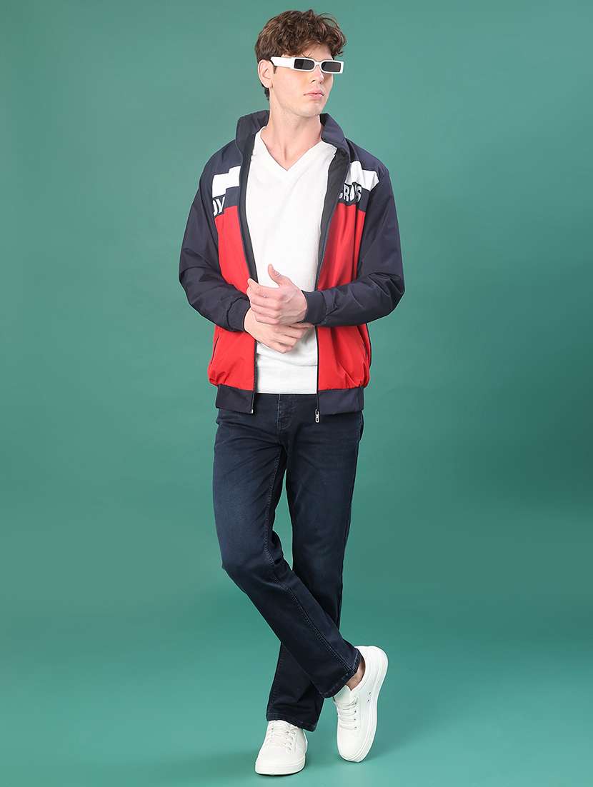 men color block long sleeve regualr fit casual jacket - 22139737 -  Standard Image - 4