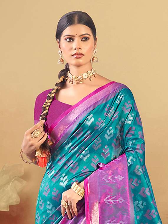 women self design banarasi saree with blouse - 22140225 -  Standard Image - 1