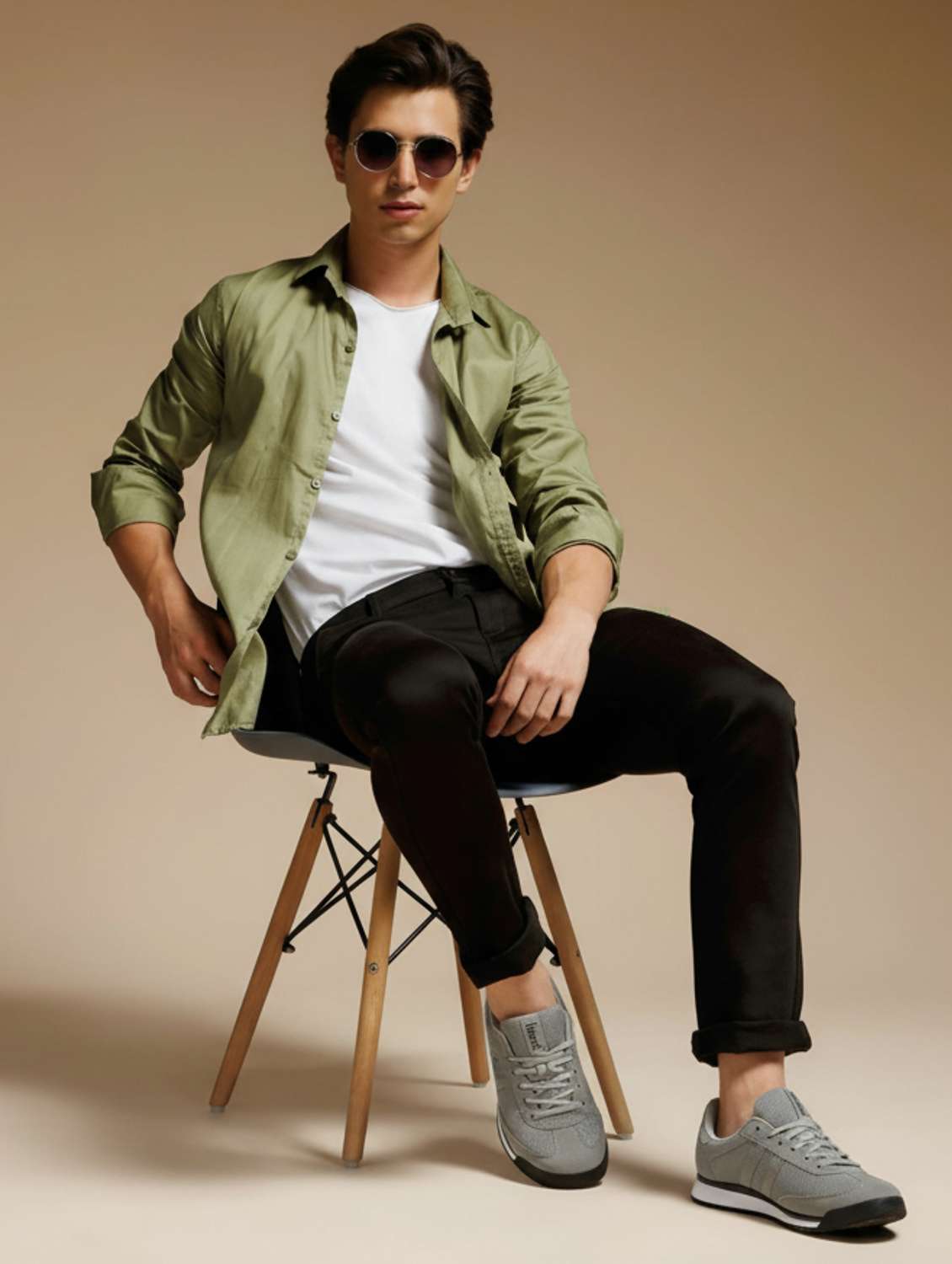 men grey lace up sport shoe - 22140233 -  Standard Image - 4