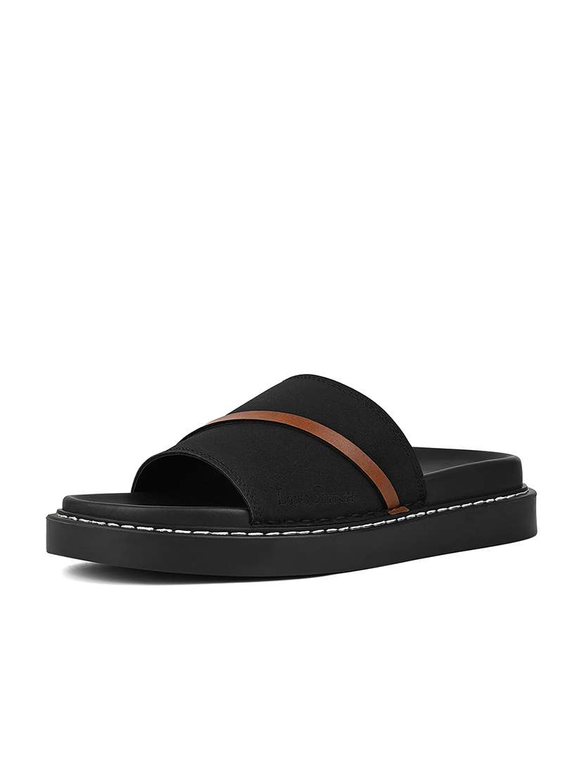 men black slip on sandal - 22140260 -  Standard Image - 1