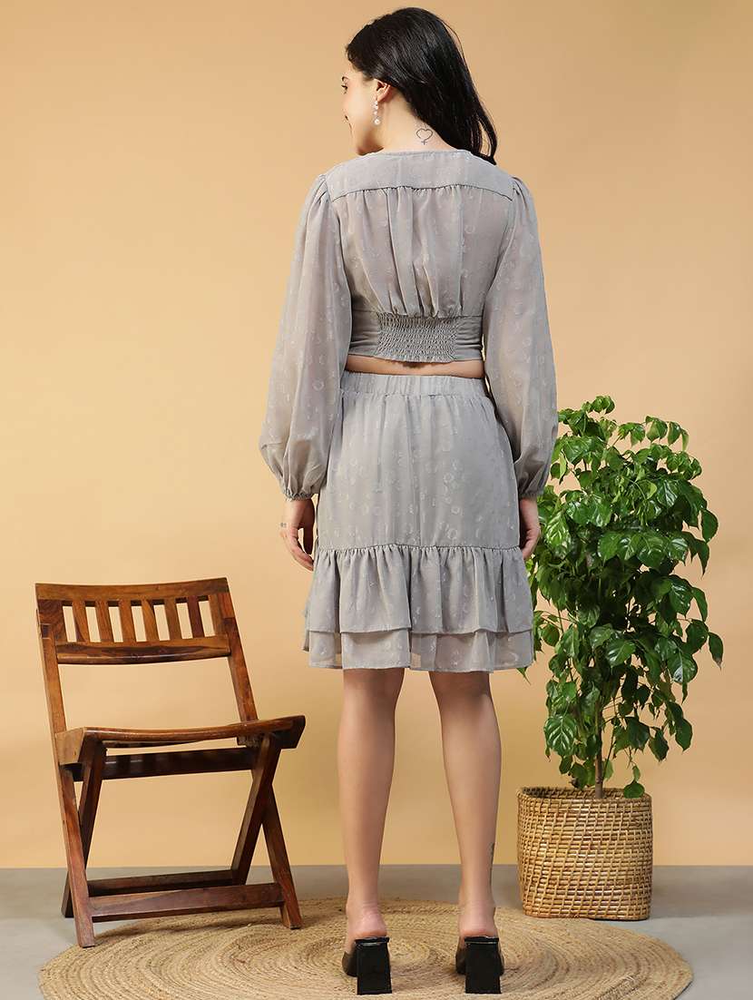 women self designed top and skirt co-ord set - 22140270 -  Standard Image - 4