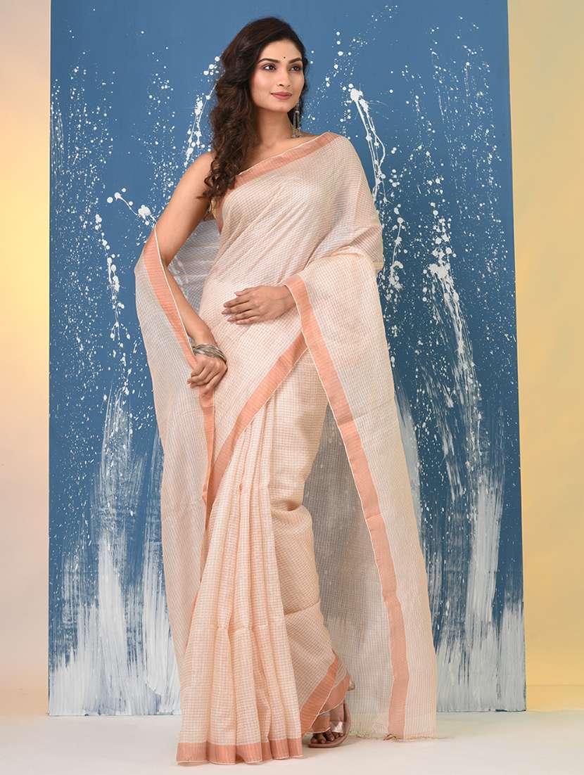women self design handloom saree with blouse - 22140271 - Standard Image - 1