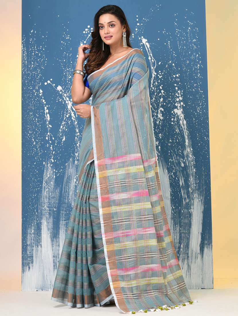 women self design handloom saree with blouse - 22140275 -  Standard Image - 1