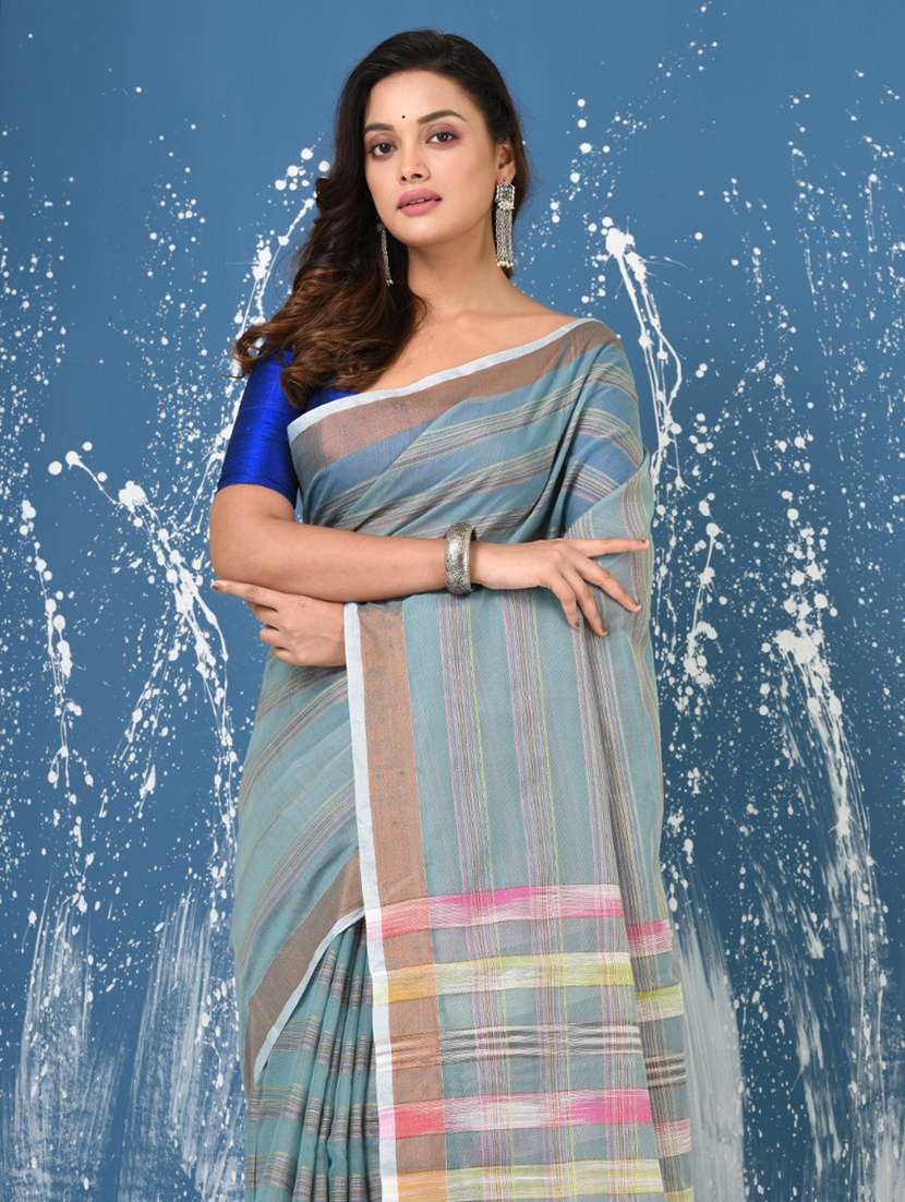 women self design handloom saree with blouse - 22140275 -  Standard Image - 4