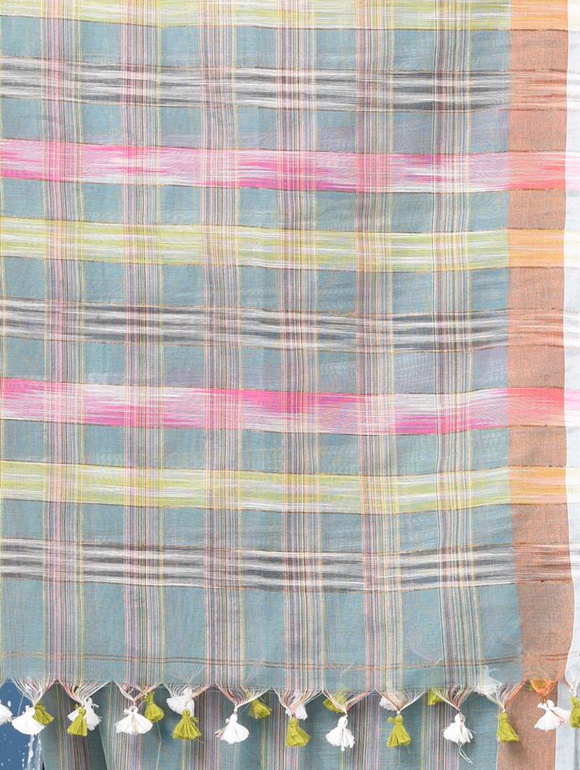 women self design handloom saree with blouse - 22140275 -  Standard Image - 6