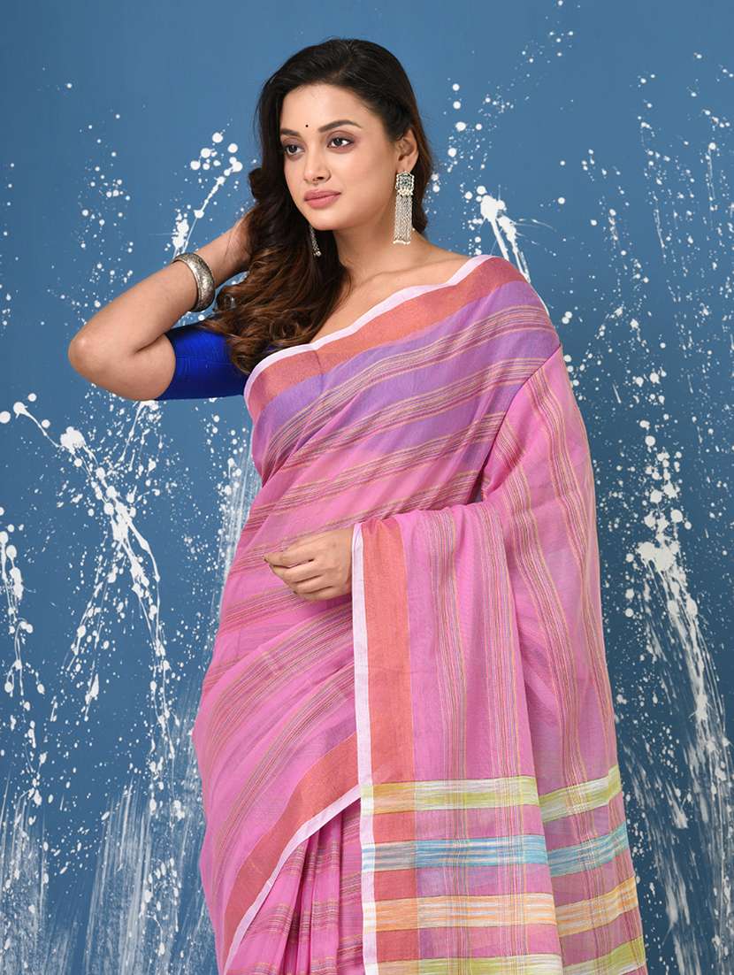 women self design handloom saree with blouse - 22140280 -  Standard Image - 4