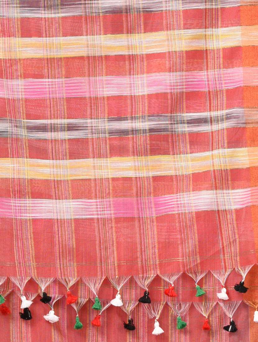 women self design handloom saree with blouse - 22140281 -  Standard Image - 6