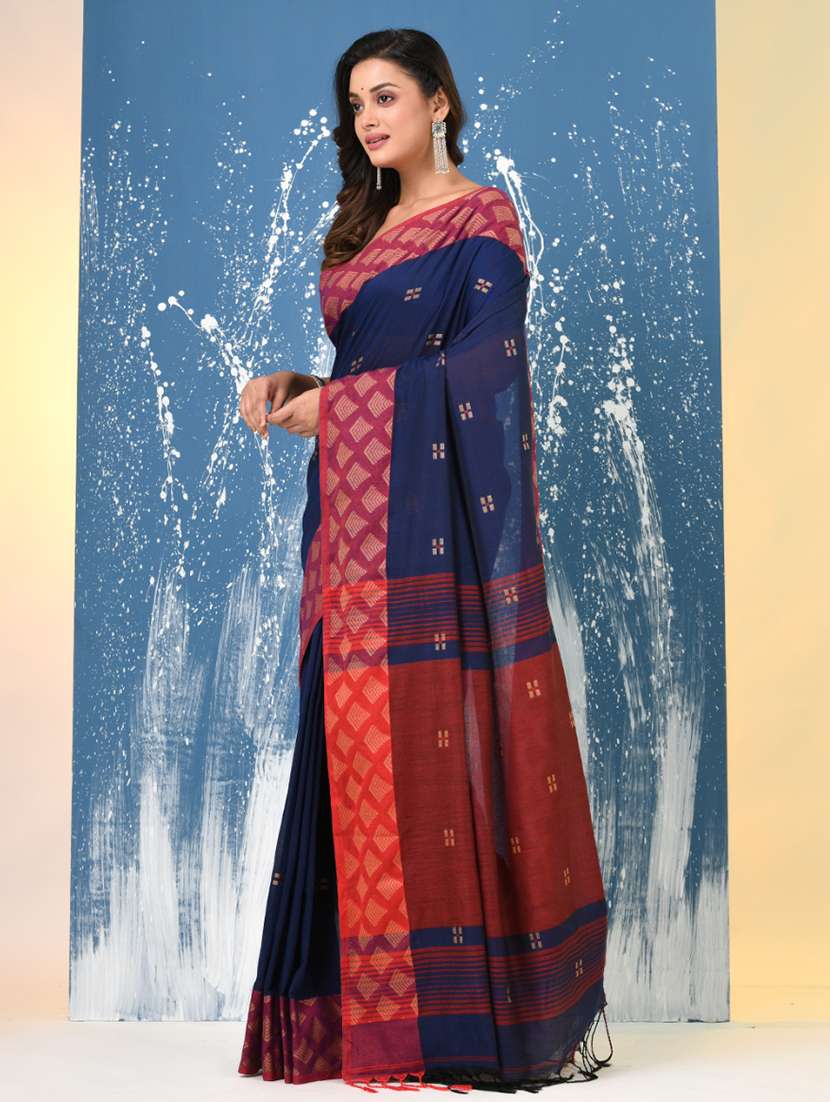 women self design handloom saree with blouse - 22140286 -  Standard Image - 1