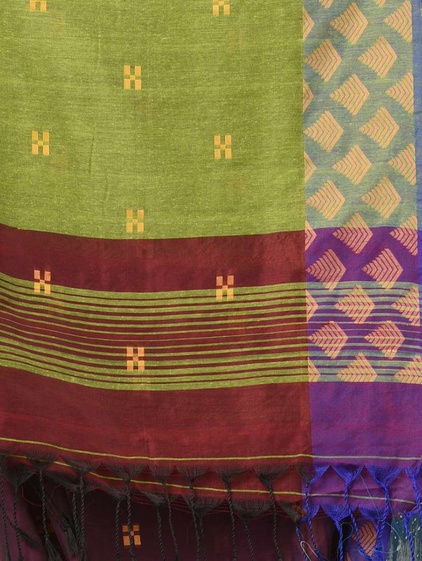 women self design handloom saree with blouse - 22140287 -  Standard Image - 6