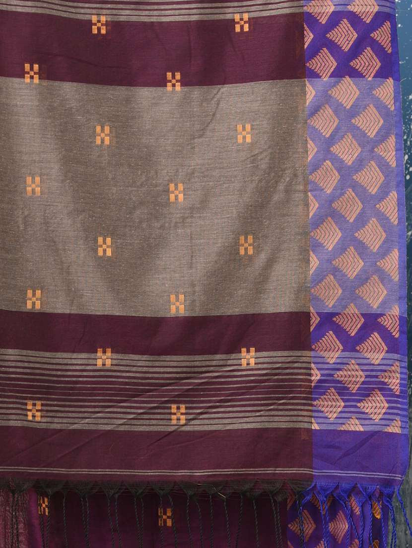 women self design handloom saree with blouse - 22140288 -  Standard Image - 6
