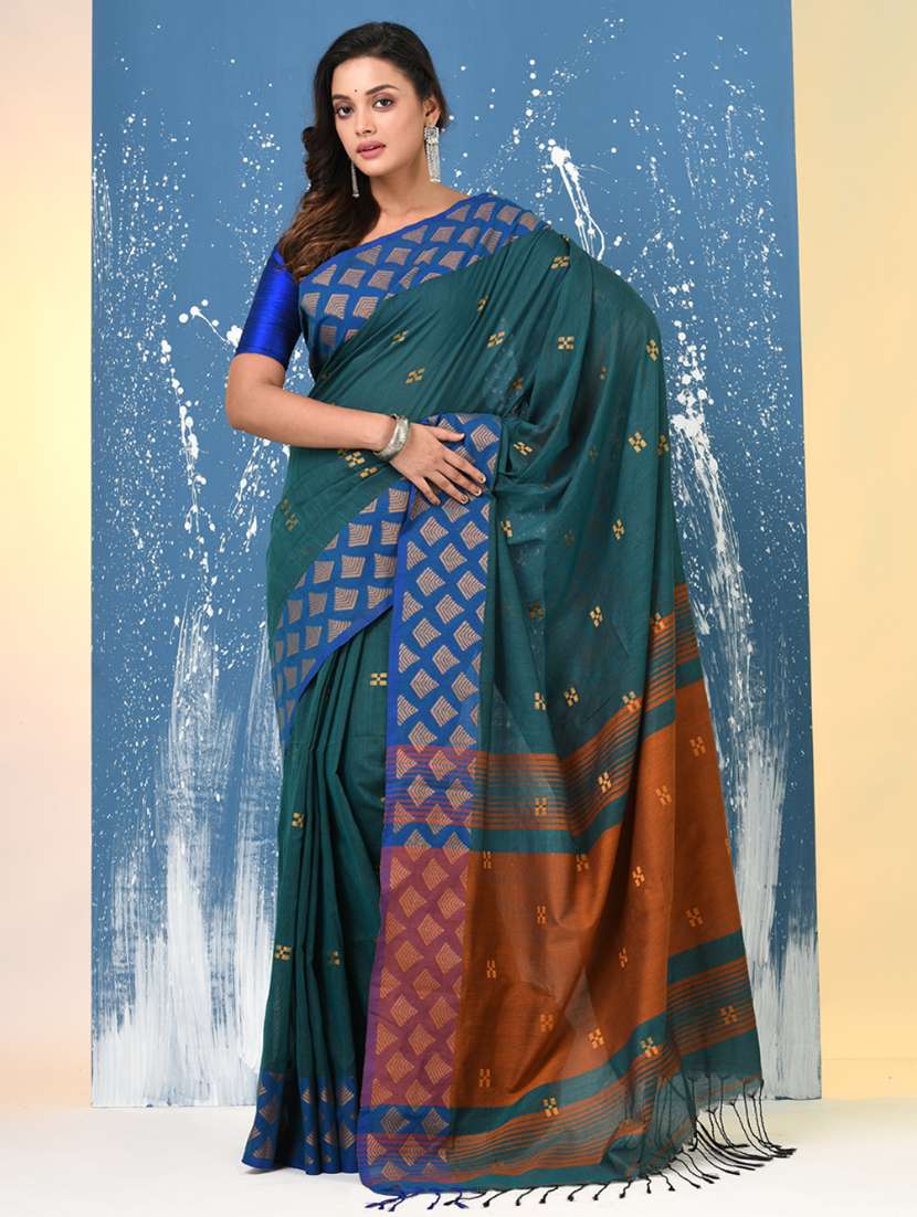 women self design handloom saree with blouse - 22140289 -  Standard Image - 1