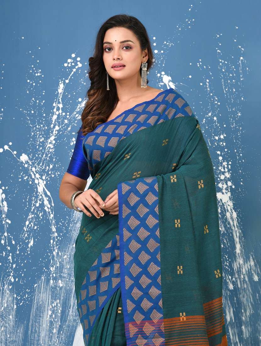 women self design handloom saree with blouse - 22140289 -  Standard Image - 4