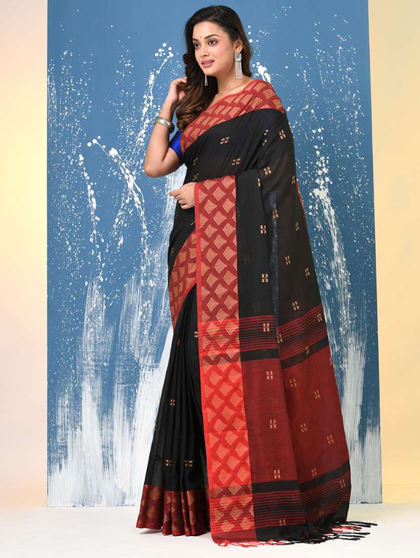 women self design handloom saree with blouse - 22140291 -  Standard Image - 1