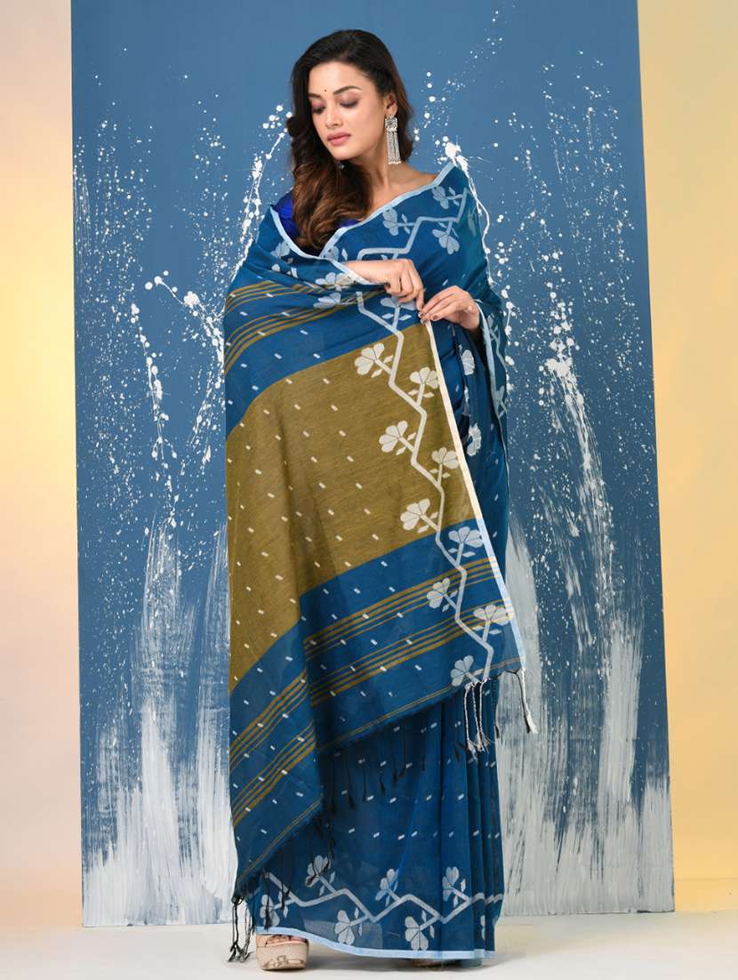 women self design handloom saree with blouse - 22140295 -  Standard Image - 1