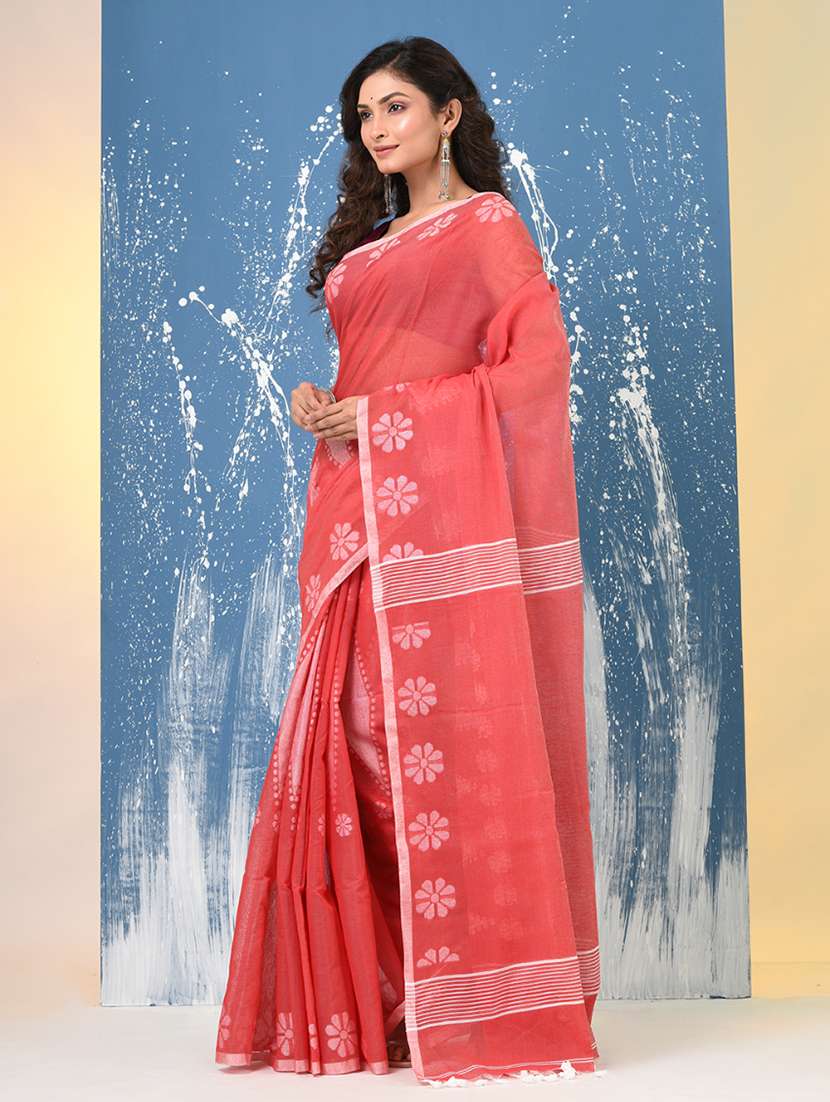 women self design handloom saree with blouse - 22140302 -  Standard Image - 1