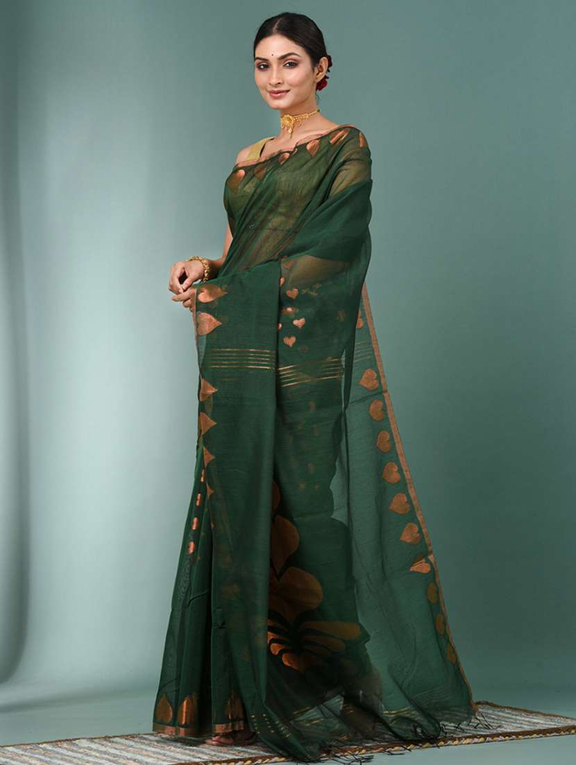 women self design handloom saree with blouse - 22140310 -  Standard Image - 1