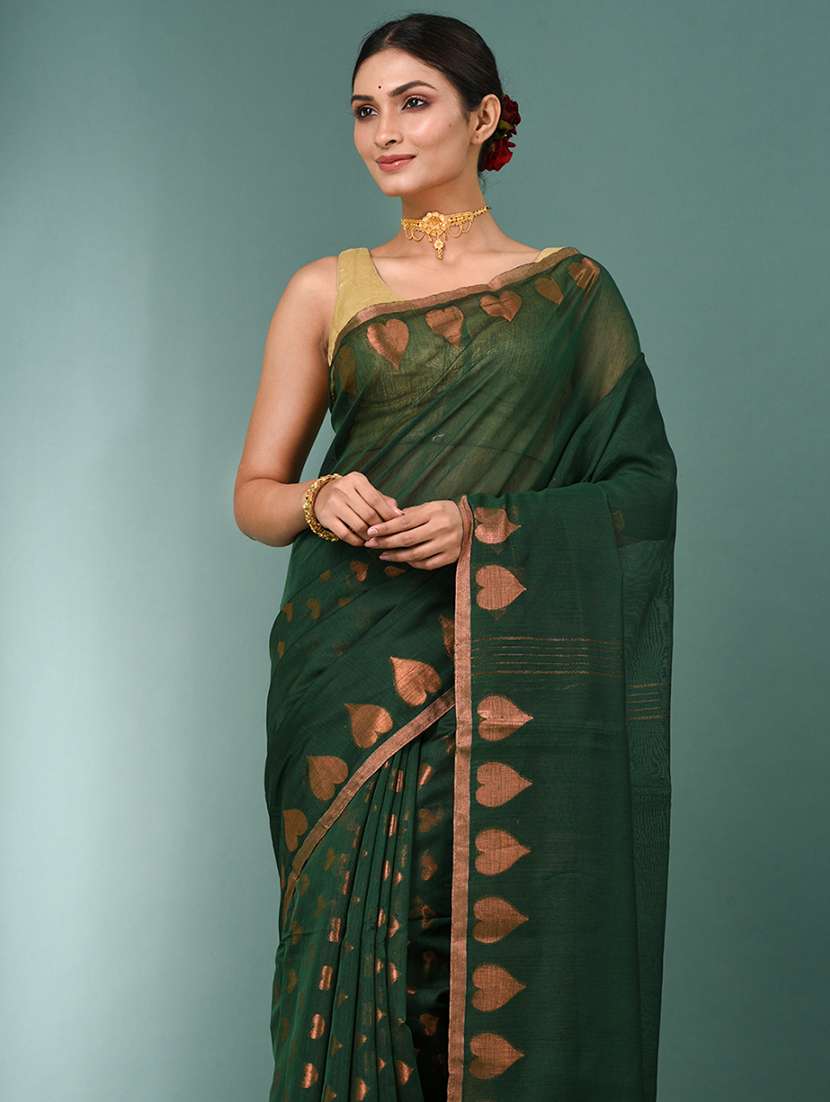 women self design handloom saree with blouse - 22140310 -  Standard Image - 4