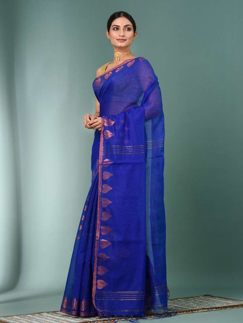 women self design handloom saree with blouse - 22140312 -  Standard Image - 1