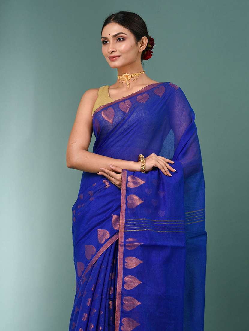 women self design handloom saree with blouse - 22140312 -  Standard Image - 4
