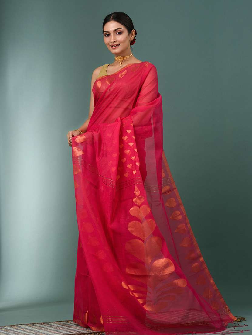 women self design handloom saree with blouse - 22140314 -  Standard Image - 1
