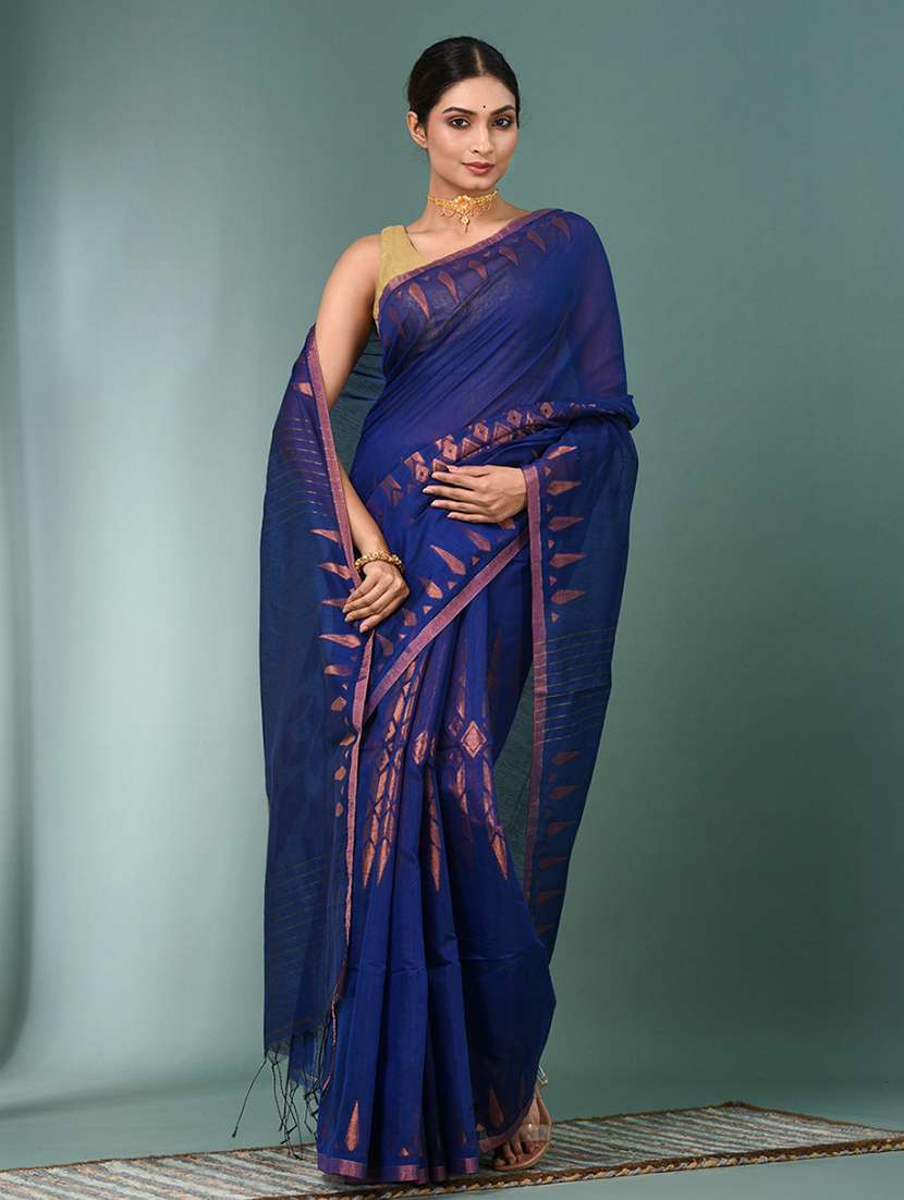 women self design handloom saree with blouse - 22140315 -  Standard Image - 1