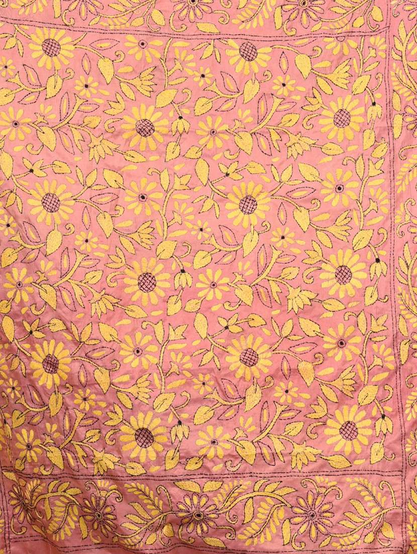 women handloom kantha stitch saree with blouse - 22140326 - Standard Image - 6