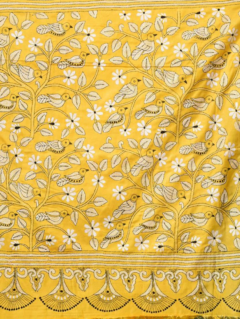 women handloom kantha stitch saree with blouse - 22140337 - Standard Image - 6