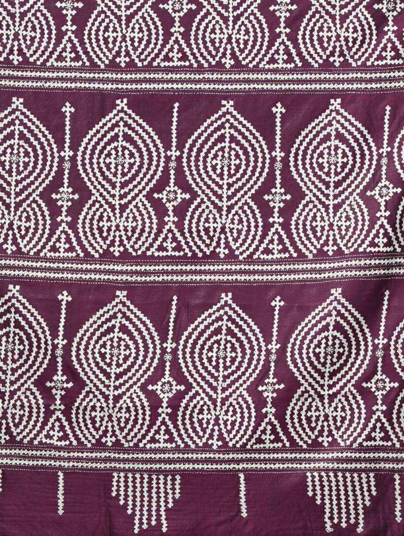 women solid with work handloom saree with blouse - 22140354 - Standard Image - 6