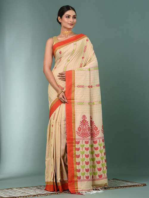 women self design handloom saree with blouse - 22140361 - Standard Image - 0