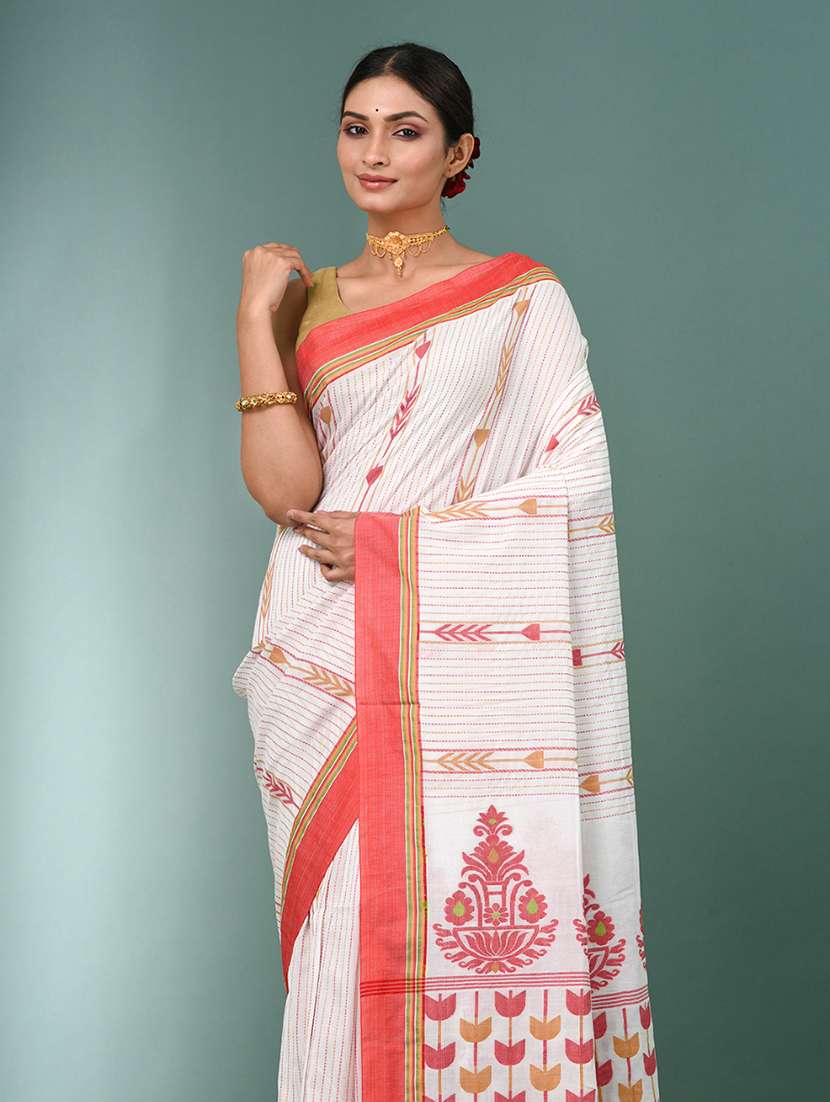 women self design handloom saree with blouse - 22140362 -  Standard Image - 4