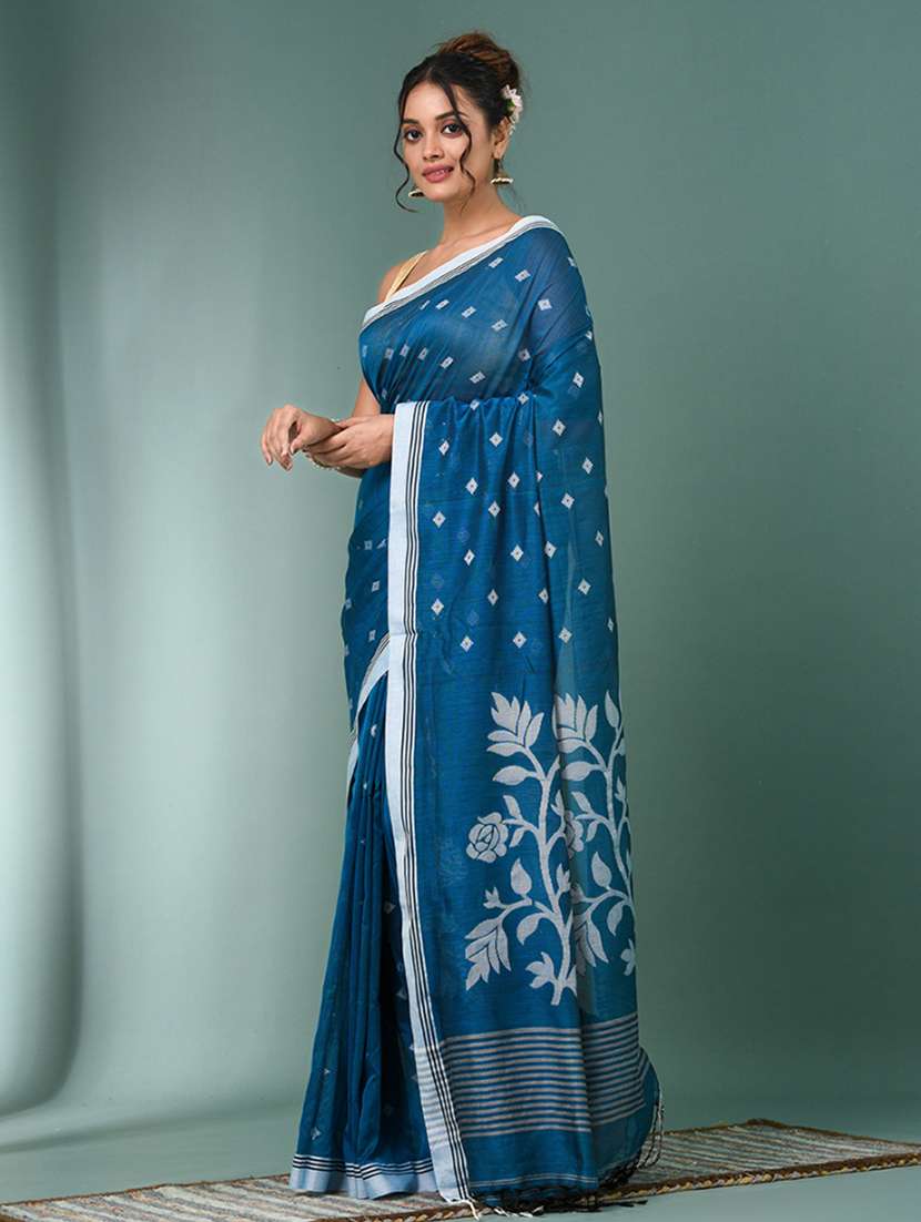 women self design handloom saree with blouse - 22140374 -  Standard Image - 1