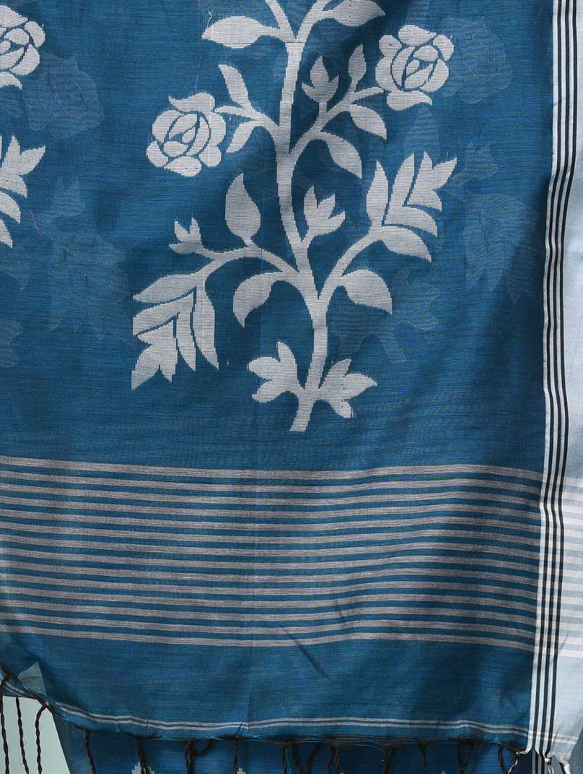 women self design handloom saree with blouse - 22140374 -  Standard Image - 6