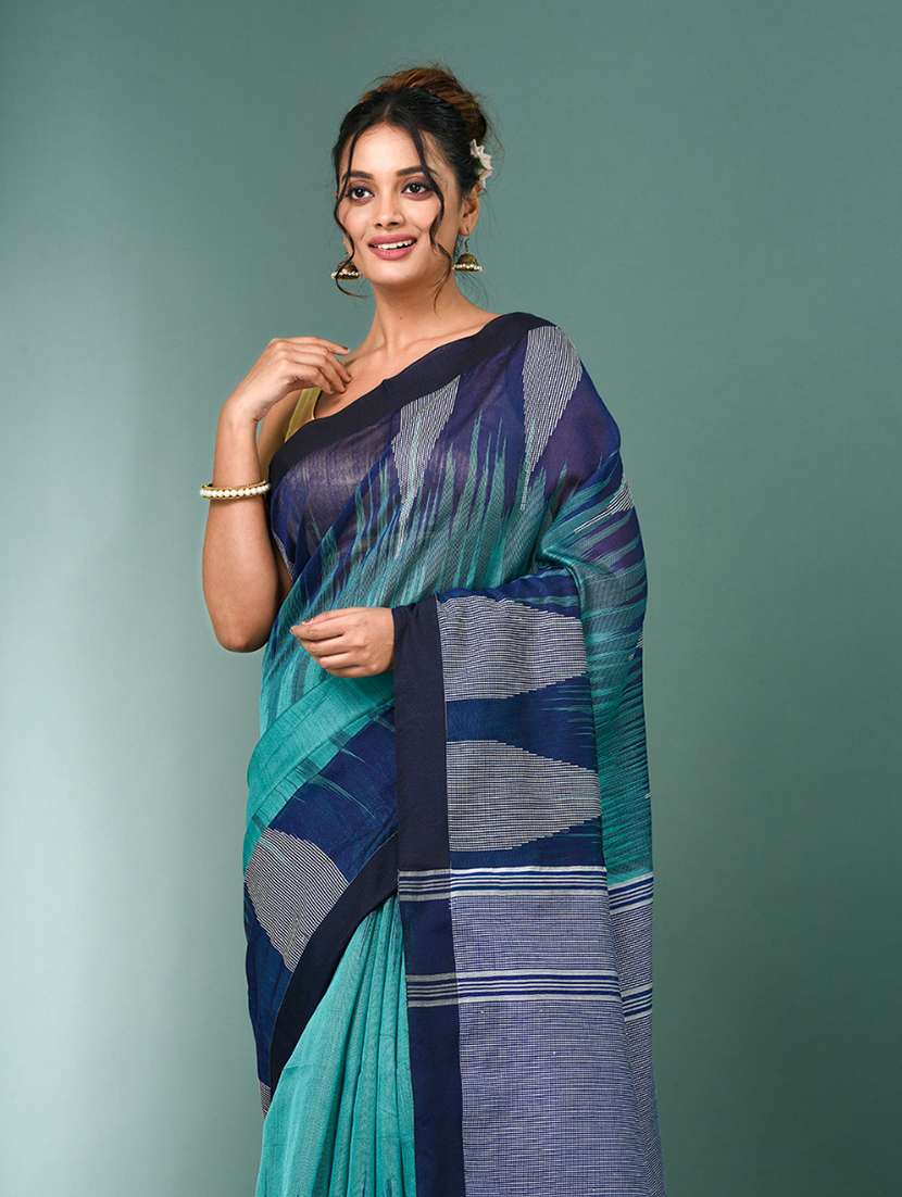women self design handloom saree with blouse - 22140385 -  Standard Image - 4