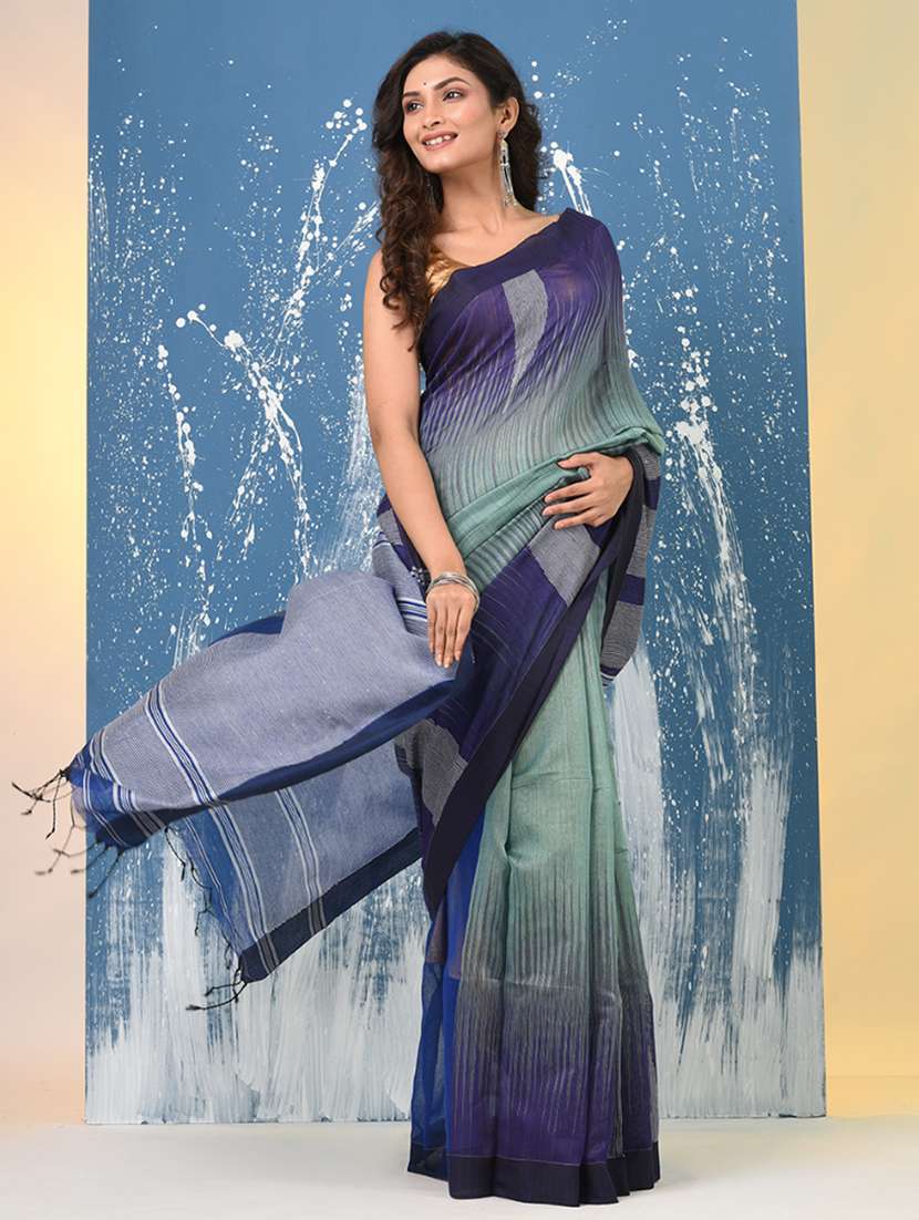 women self design handloom saree with blouse - 22140386 -  Standard Image - 1