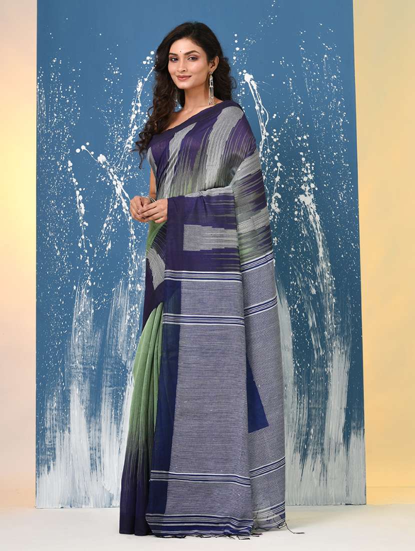 women self design handloom saree with blouse - 22140387 -  Standard Image - 1