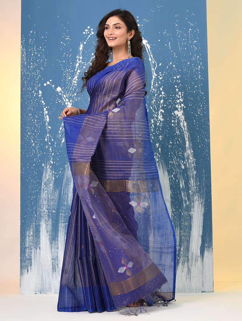 women self design handloom saree with blouse - 22140389 -  Standard Image - 1