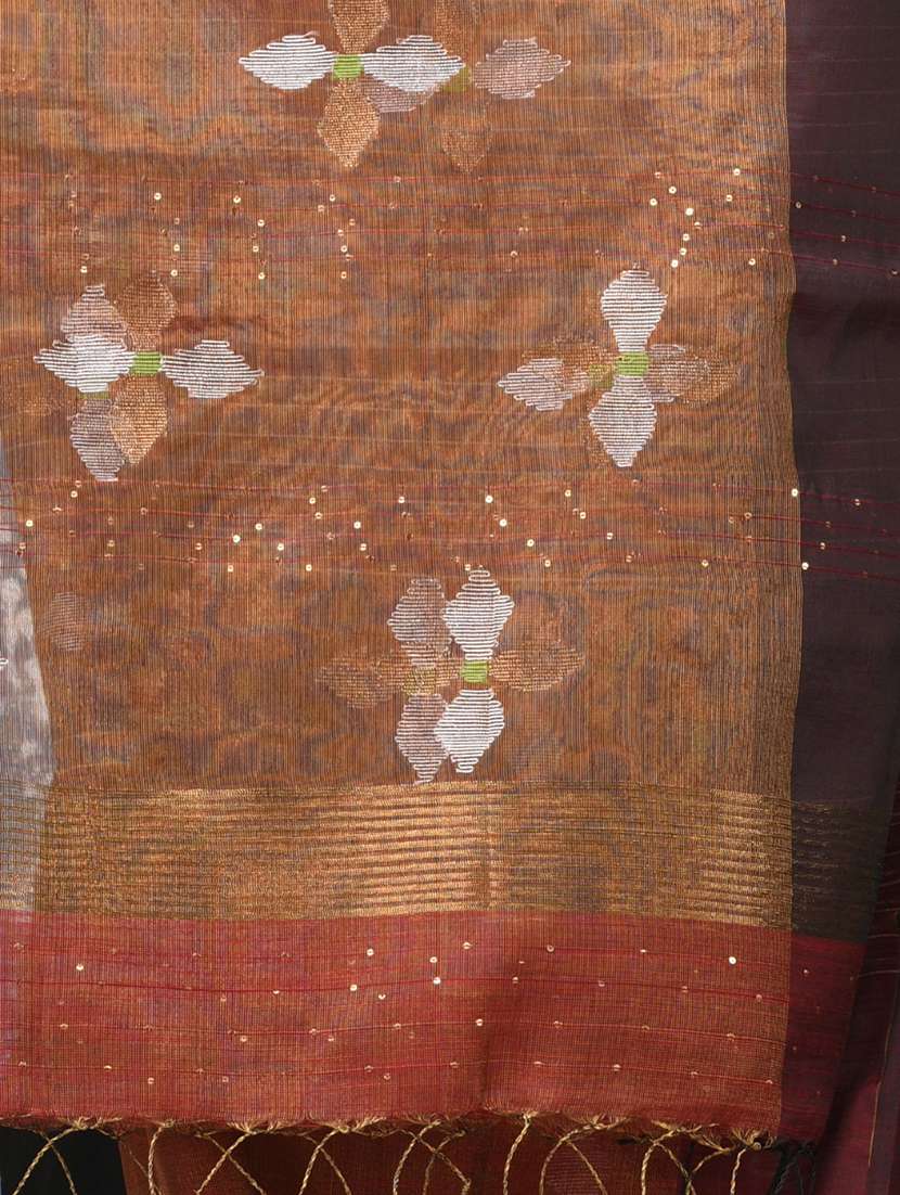 women self design handloom saree with blouse - 22140391 -  Standard Image - 6