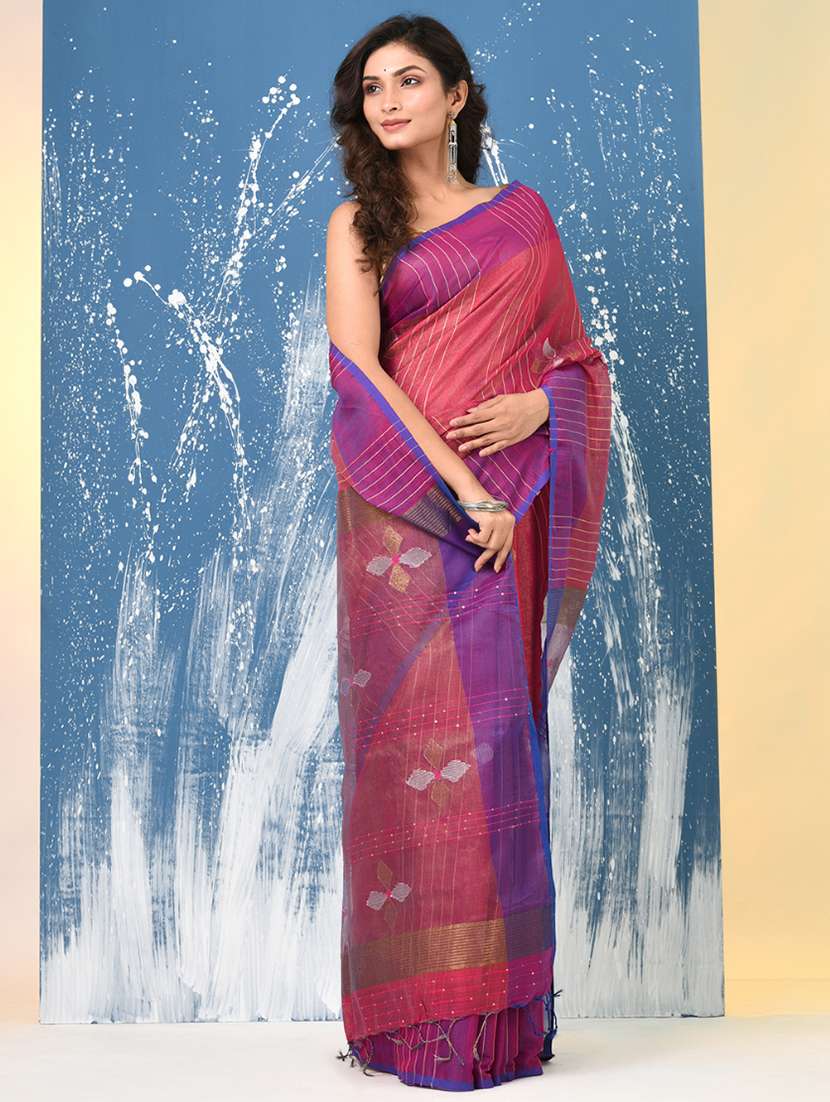 women self design handloom saree with blouse - 22140393 -  Standard Image - 1