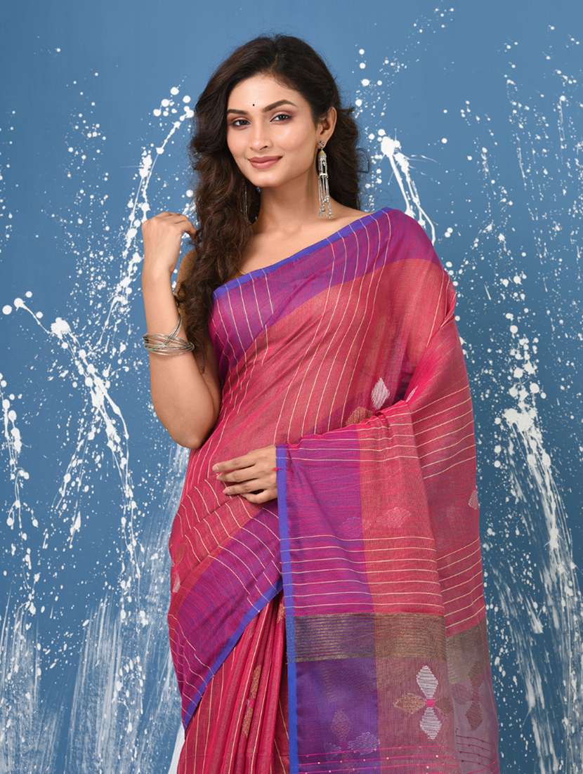 women self design handloom saree with blouse - 22140393 -  Standard Image - 4