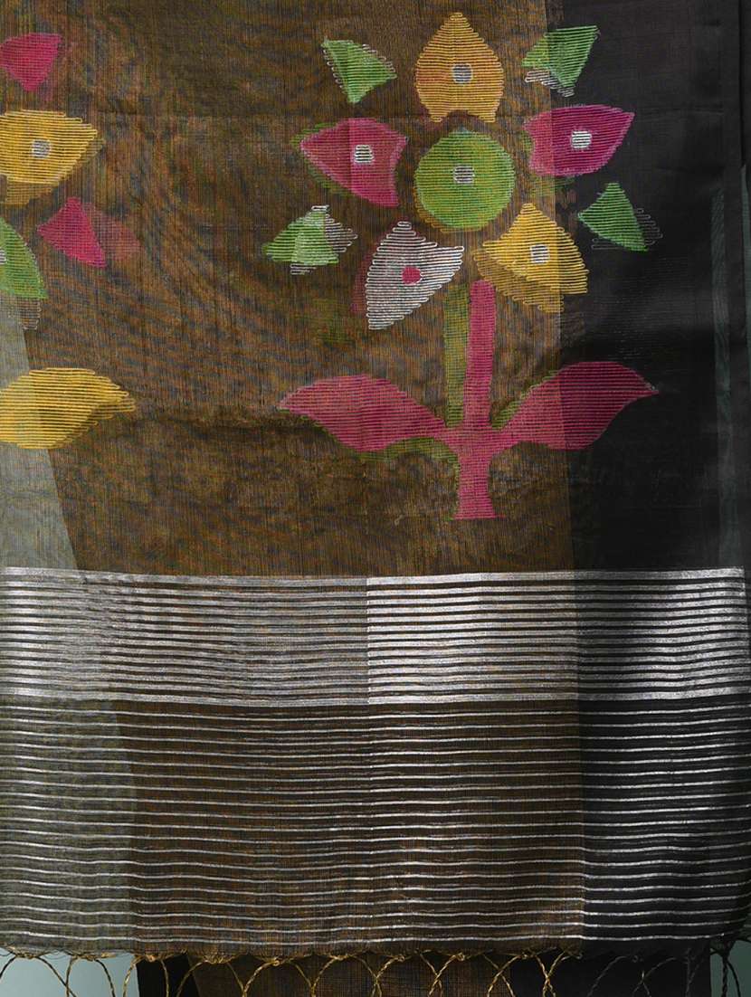 Women Self Design Handloom Saree With Blouse - 22140400 -  Standard Image - 6