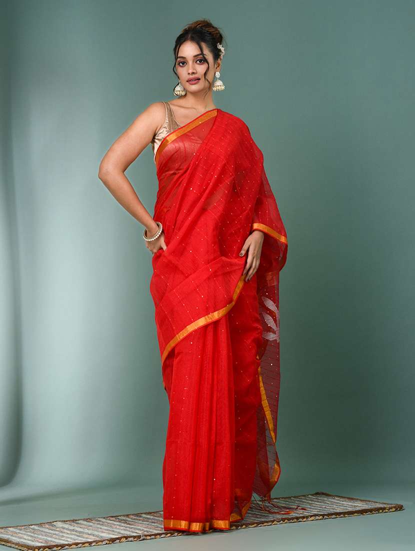 women self design handloom saree with blouse - 22140404 -  Standard Image - 1