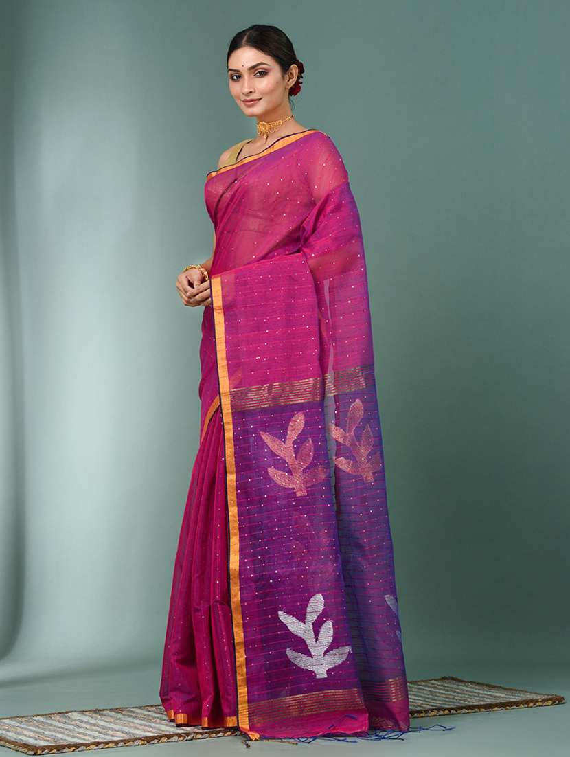women self design handloom saree with blouse - 22140405 -  Standard Image - 1