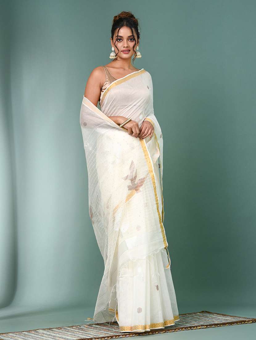 women self design handloom saree with blouse - 22140407 -  Standard Image - 1