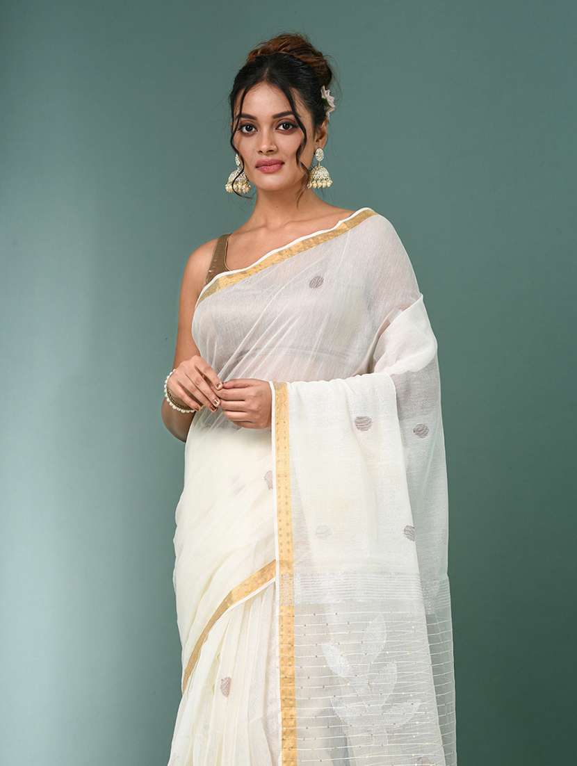 women self design handloom saree with blouse - 22140407 -  Standard Image - 4