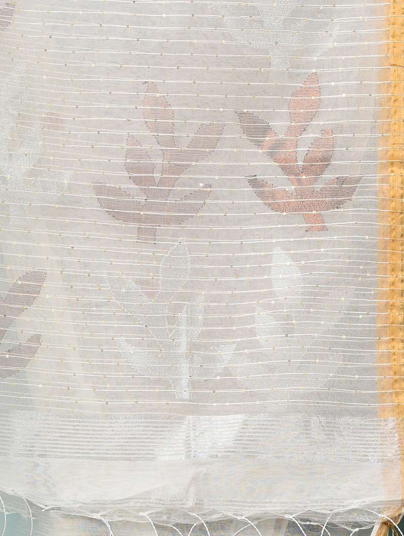 women self design handloom saree with blouse - 22140407 -  Standard Image - 6