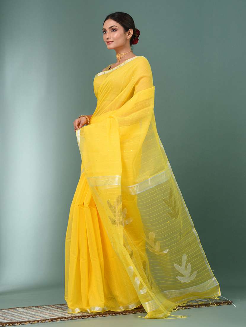 women self design handloom saree with blouse - 22140410 -  Standard Image - 1