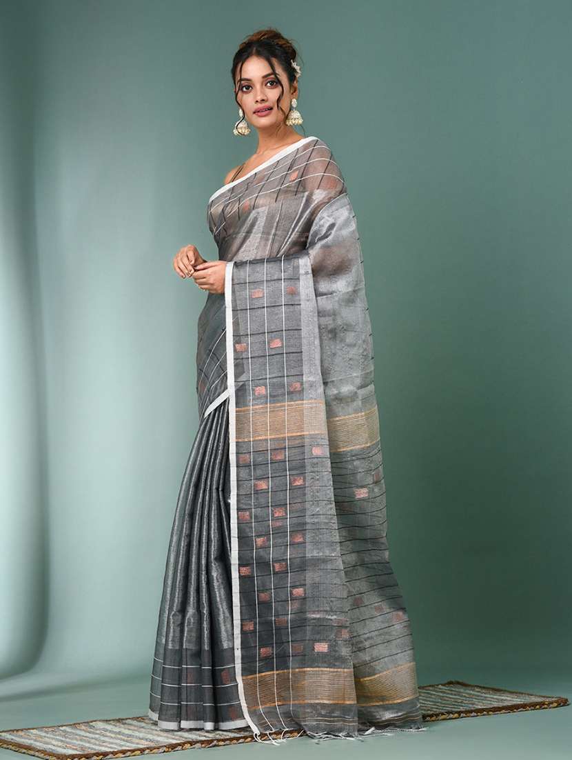women self design handloom saree with blouse - 22140411 -  Standard Image - 1