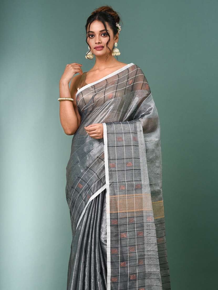 women self design handloom saree with blouse - 22140411 -  Standard Image - 4