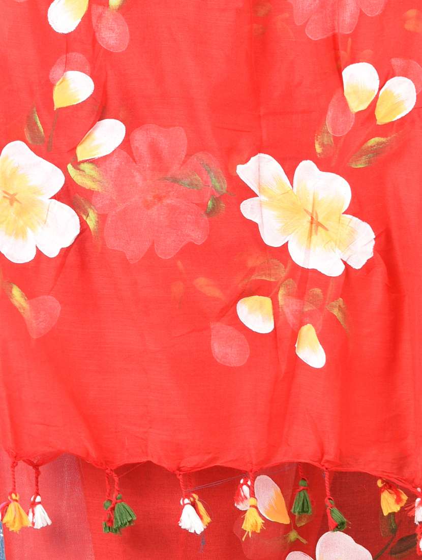 women floral printed handloom saree - 22140435 -  Standard Image - 6