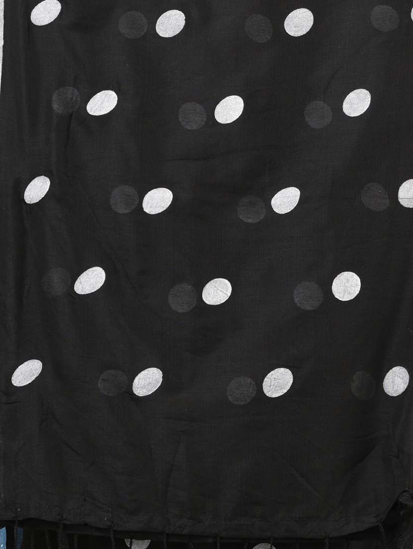 women polka dot handloom saree with blouse - 22140462 -  Standard Image - 6